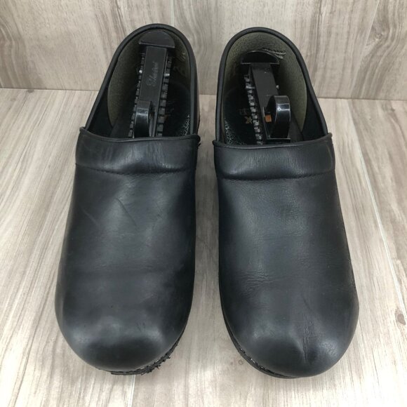 Dansko Clogs Womens EU 40 Black XP Leather Slip On Professional Shoes - Picture 6 of 12